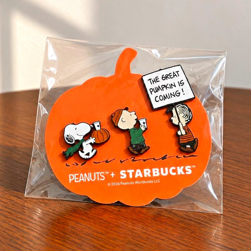 Starbucks peanuts snoopy pins - starbucks,