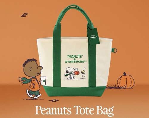 Starbucks peanuts tote bag - x,