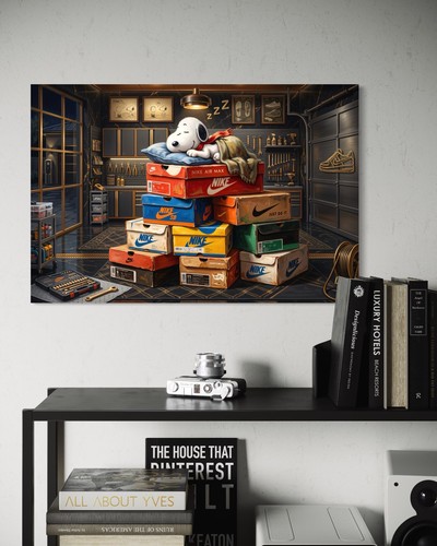 Snoopy leinwand bild farbig - snoopy,
