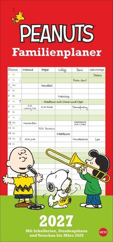 Peanuts familienplaner 2027 - familienplaner,